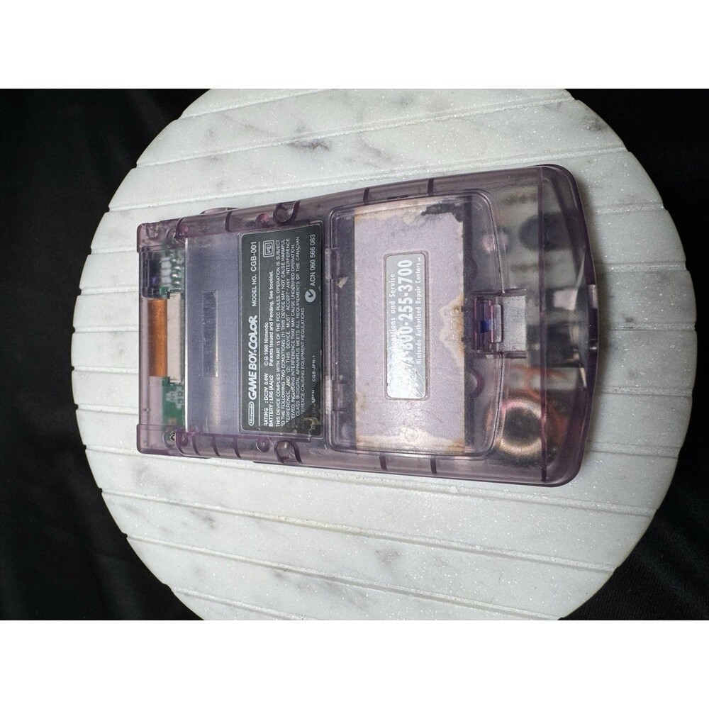 Nintendo Gameboy Color CGB-001 Atomic Purple Handheld Console Tested Works! - Picture 10 of 11